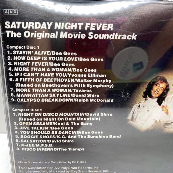 Vintage 1995 Saturday Night Fever Original Movie Soundtrack 2 CDs Bee Gees Disco - Picture 7 of 7